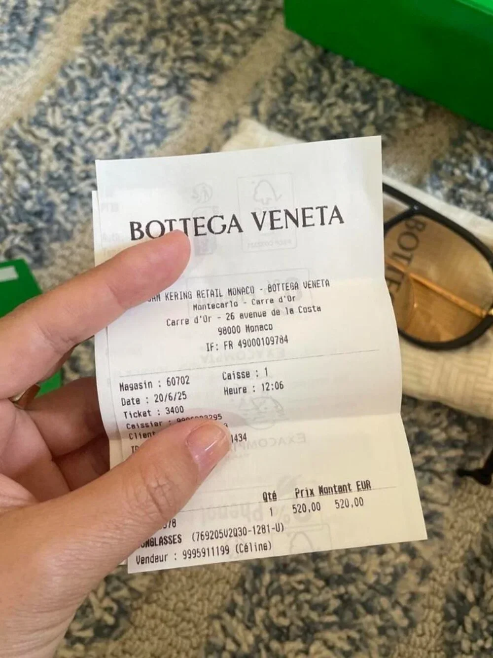 Bottega Veneta drop aviator sunglasses